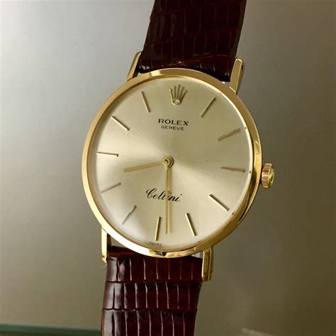 rolex cellini vintage yellow gold